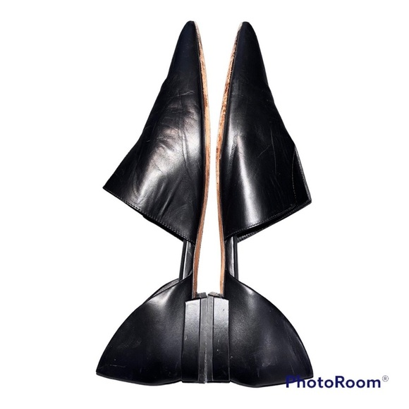 Vince Black Darlington D’orsay Leather Flats - Picture 4 of 10
